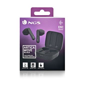 Auricular inalámbrico NGS Artica Move Black Bluetooth 28hr de