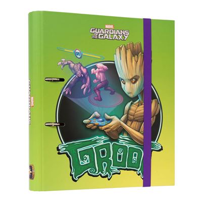 Carpeta 2 Anillas troquelada premium marvel groot archivador a4 tapa