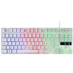 Teclado Gaming H-Mech FRGB Mars Gaming MK02 Blanco, TKL, Antighosting, Idioma Español