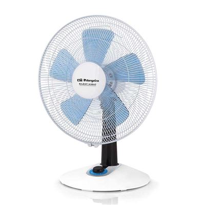Ventilador De Sobremesa Orbegozo Tf 0148, Silent Night, Blanco Y Azul,40 Cm, 60 W