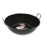 La Ideal 170526 honda de acero color negro 34 cm paellera esmaltada 34cm