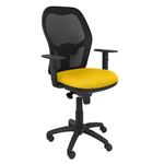 Silla de oficina Ergonómica Jorquera Brazos regulables, Amarillo