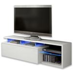 Mueble TV Habitat et Jardin, Modelo LED Blue Light, 150 x 41 x 43 cm, Blanco