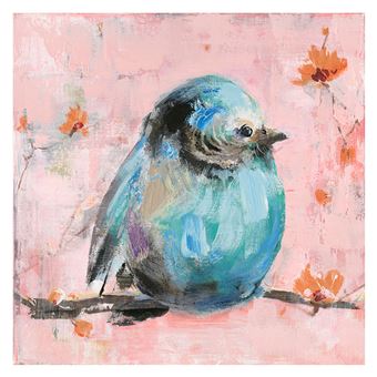 Cuadro gorrión azul. Óleo sobre lienzo (50 x 50 cm) - 50301011444406
