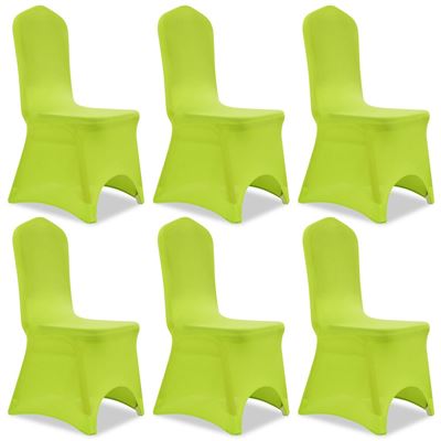 Funda de silla elástica 6 unidades verde