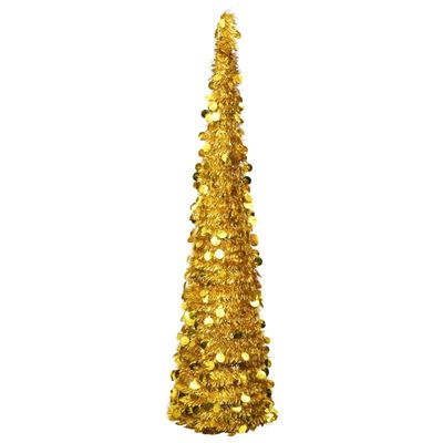 Árbol de Navidad vidaXL artificial emergente dorado PET 180 cm