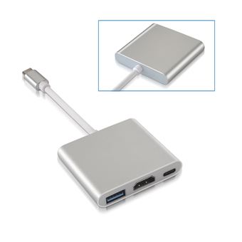 Adaptador Usb tipo C a USB C, USB y HDMI - Cables y adaptadores
