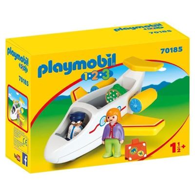 PLAYMOBIL 1 2 3 - 70185 - Avión con piloto y vacacionista