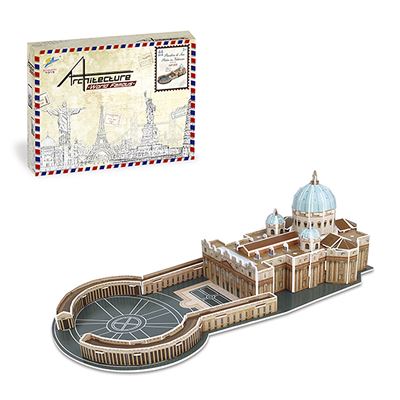 Puzle 3d Dam Basílica De San Pedro En La Ciudad Del Vaticano 44 Piezas Multicolor