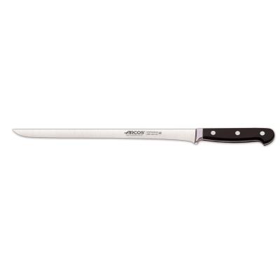 Cuchillo Jamonero Arcos Clásica 256800 De Acero Nitrum, Con Mango De Polioximetileno Y Hoja De 30 Cm En Estuche