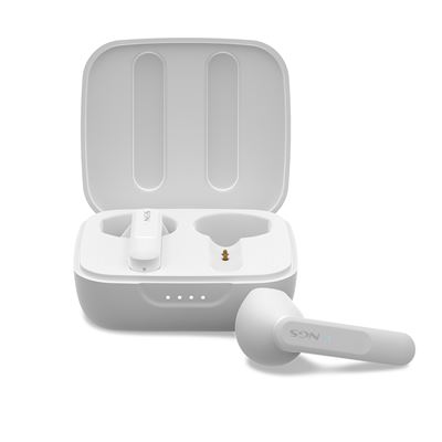 Auricular Inalámbrico Ngs Artica Move White Bluetooth 28hr De Batería Control Táctil Blanco