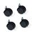Emuca Ruedas para cajonera con perno M8, D.40 mm, Acero y plástico, Negro, 4 ud._1