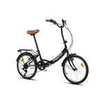 Bicicleta Plegable Moma Bikes Urbana SHIMANO FIRST CLASS 20" Alu, 6V. Sillin Confort Negro