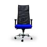 PIQUERAS Y CRESPO Modelo Sahuco - Sillón de dirección ergonómico con mecanismo sincro y regulable en altura - Respaldo de malla transpirable y asiento tapizados en tejido BALI color azul