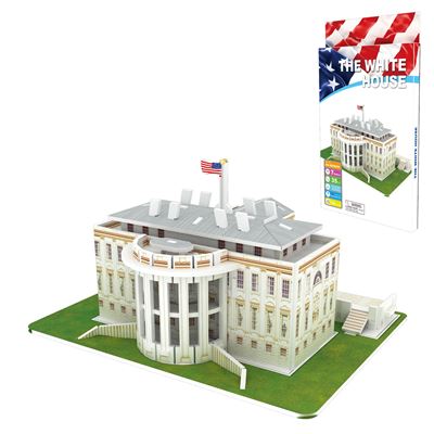 Puzle 3d Dam Casa Blanca En Estados Unidos 35 Piezas Blanco