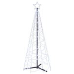 Árbol de Navidad cónico vidaXL 200 LED blanco frío 70x180cm