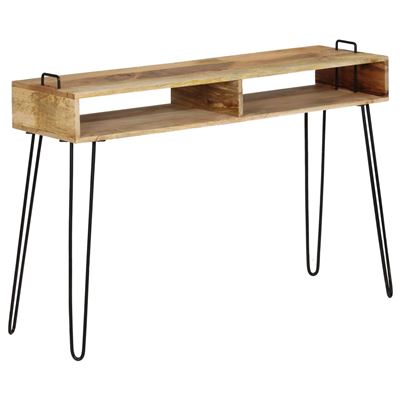 Mesa consola vidaXL, madera maciza de mango 115x35x76 cm