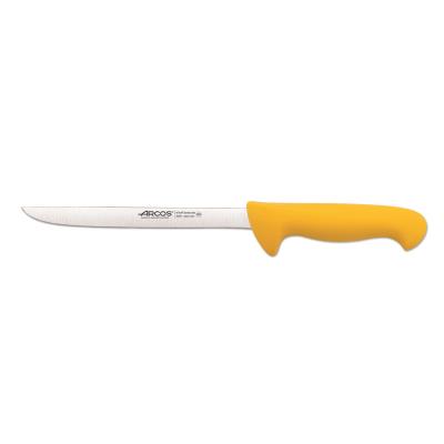 Cuchillo Fileteador Arcos Colour De Acero Inoxidable Y Mango Ergonómico Amarillo Y Hoja De 20 Cm