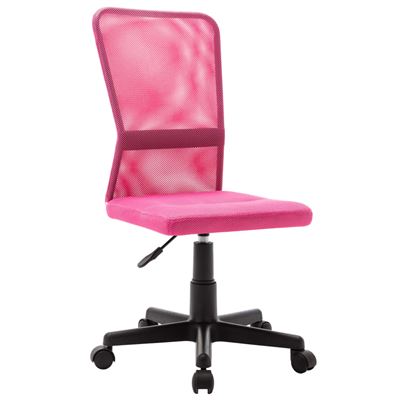 Silla de oficina vidaXL de tela de malla rosa 44x52x100cm