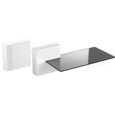 Meliconi Ghost Cube Shelf Sistema De Gestión De Cables - 1 Cubo Y 1 Estante - Peso Máximo: 3 Kg - Blanco