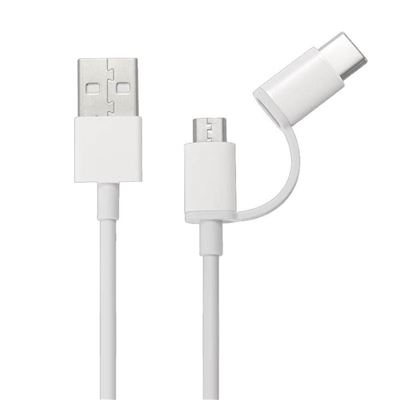 Xiaomi Cable Adaptador 2 en 1 USB a USB Tipo C y Micro USB de 30 cm - Imagen 3