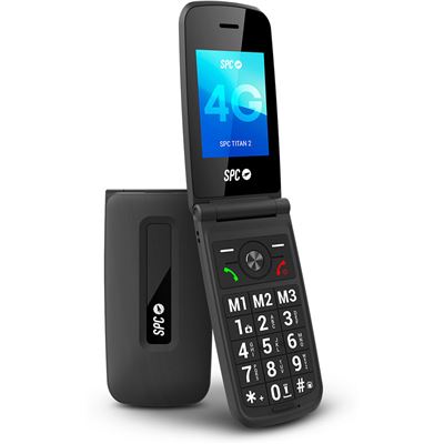 Teléfono Móvil Para Mayores Spc Titan 2, 4g, Teclas Xl, Timbre Alto, Configuración Remota - Negro
