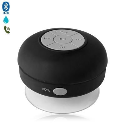 Tekkiwear Dam Negro Altavoz Rariax Bluetooth Con Ventosa, Resistente A Salpicaduras De Agua, Especial Ducha Dam