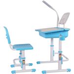 Leomark Smart Escritorio con silla regulable para niños y altura color azul