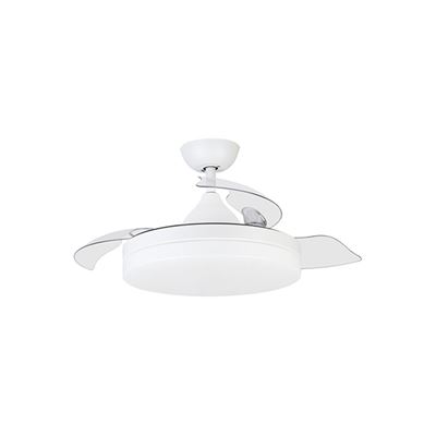 Ventilador De Techo Vt-senza Con Aspas Plegables Con Mando A Distancia 36w 3cct 3600lm Ip20 Ø107x52cm Blanco