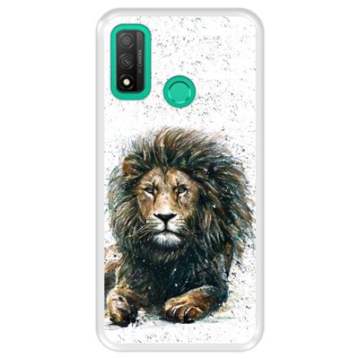 Funda Hapdey Transparente para Huawei P Smart 2020 diseño El león, rey de la selva silicona flexible TPU