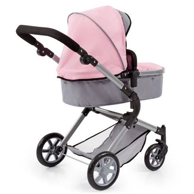 Carrito Muñecas Bayer star gris design 18108 aa cochecito con bolso cambiador suave color rosagris para neostar grey and