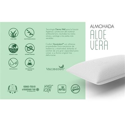 Almohada Viscoelástica Aloe Vera Imperial Relax 105 cm - Almohada Sueño  Seguro - Los mejores precios
