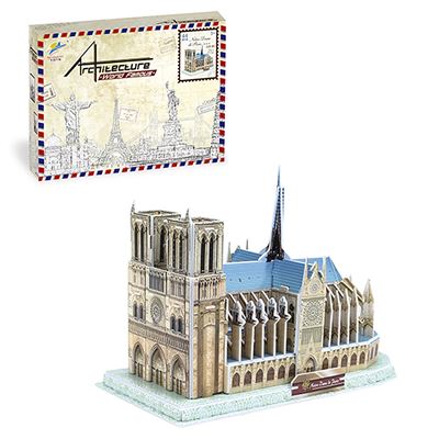 Puzle 3d Dam Catedral De Notre Dame En París 44 Piezas Multicolor