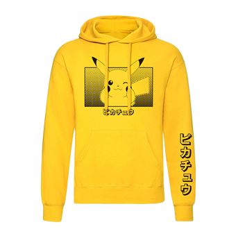 Sudadera con Capucha Unisex Pokémon Pikachu Katakana amarillo XL - 1