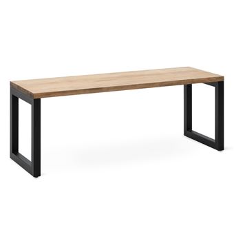 Banco Box Furniture iCub Strong ECO 100x40x48cm Negro en madera acabado vintage - 1