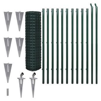 Set De Euro-Valla vidaXL, con Clavo 25 x 1,5 m - 1