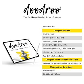 Continuo triple Tendero Protector de pantalla Doodroo para iPad Pro 11"" Ipad AIR 4th gen (2018-2020)  (2 Films) efecto de papel real - Accesorio Ipad - Los mejores precios | Fnac