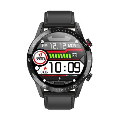 Smartwatch IJ-Men Watch ATOM-Negro (Cuero Negro)