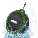 Mini Altavoz Bluetooth inalámbrico a prueba de agua con ventosa, C6, Verde