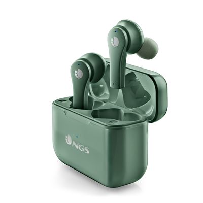 Auriculares In-ear Inalámbricos Ngs Artica Bloom Green 24 Hrs Autonomía Control Táctil Carga Usb Typec Verde