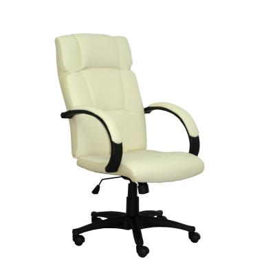 PIQUERAS Y CRESPO Modelo 97DB - Sillón de dirección ergonómico con mecanismo basculante y regulable en altura - Tapizado en similpiel color crema de primera calidad
