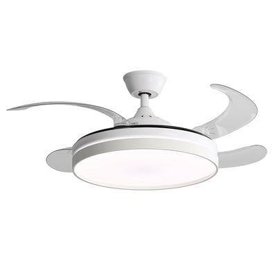Ventilador De Techo Klack Con Luz Led, Aspas Retráctiles De 106cm Función Frío-calor