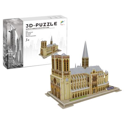 Puzle 3d Dam Catedral De Notre Dame En París 77 Piezas Multicolor