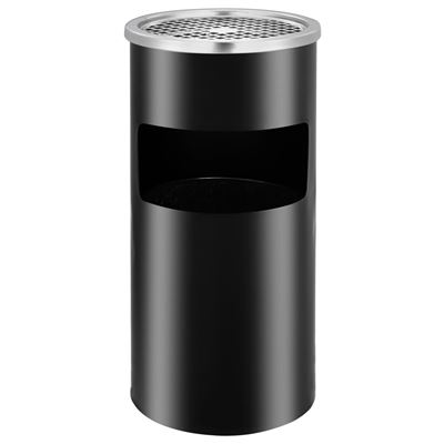 Papelera Con Cenicero De Pared Vidaxl Acero 26 L