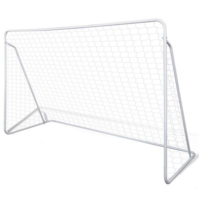 Conjunto De Portería De Fútbol De Acero 240 X 90 X 150 Cm Alta Calidad
