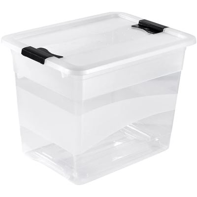 Cubo De Almacenaje Con Tapa Keeeper Cornelia Transparente 24l