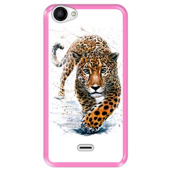 Funda Hapdey Rosa para Wiko Rainbow Jam diseño Jaguar - Ilustración TPU - 1
