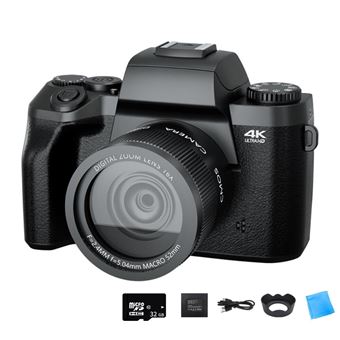 Cámara digital EZII W5 64MP 4K Lentes para profesionales 3"" Negro 32G - 1