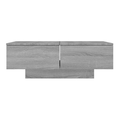 Vidaxl Gris Mesa De Centro Madera Contrachapada Sonoma 90X60x31cm