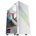 Caja PC Gaming ATX XL Mars Gaming MC-U3 Blanco, Frontal Triple ARGB, Ventilador ARGB 12cm